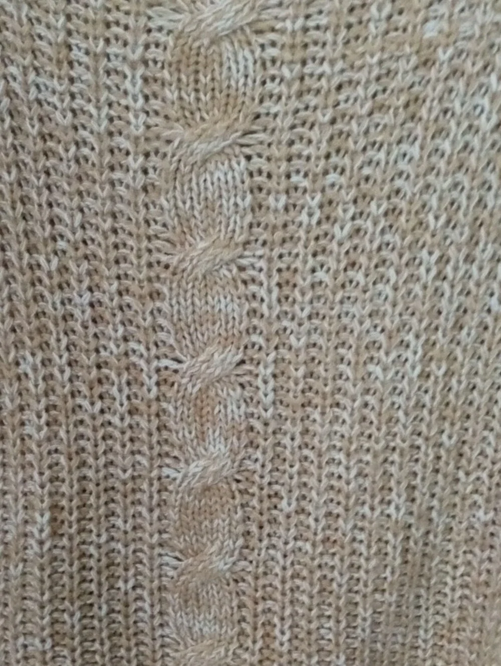 Streetwear Society Brown Chunky Cable Knit Marbled Knit Cardigan XL